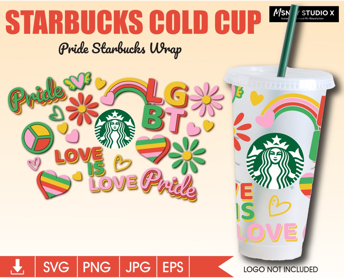 Pride Starbucks SVG Lgbtq Pride Starbucks Cup Svgcold Cup Etsy