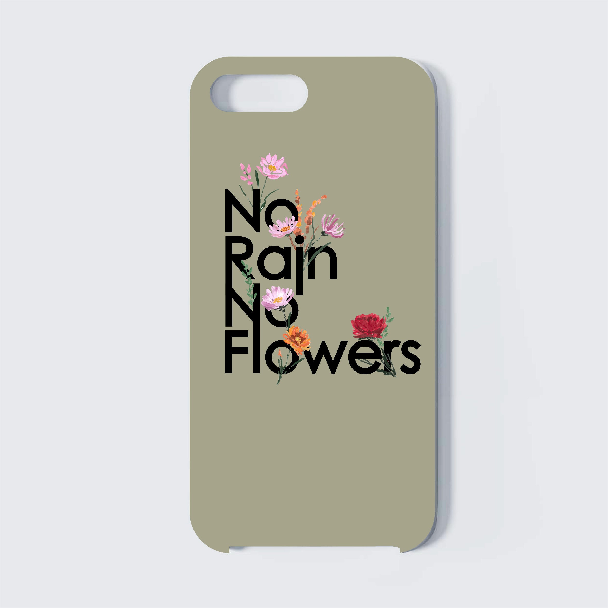 Text No Rain No Flowers SVG File with flower png jpg tif Etsy