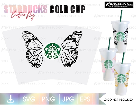 Download Diy Venti Cup Instant Download Full Wrap Starbucks Cup Butterfly Wing Cold Cup Svg Girl S Custom Gift Decal Cricut Silhouette Drawing Illustration Art Collectibles Jewellerymilad Com
