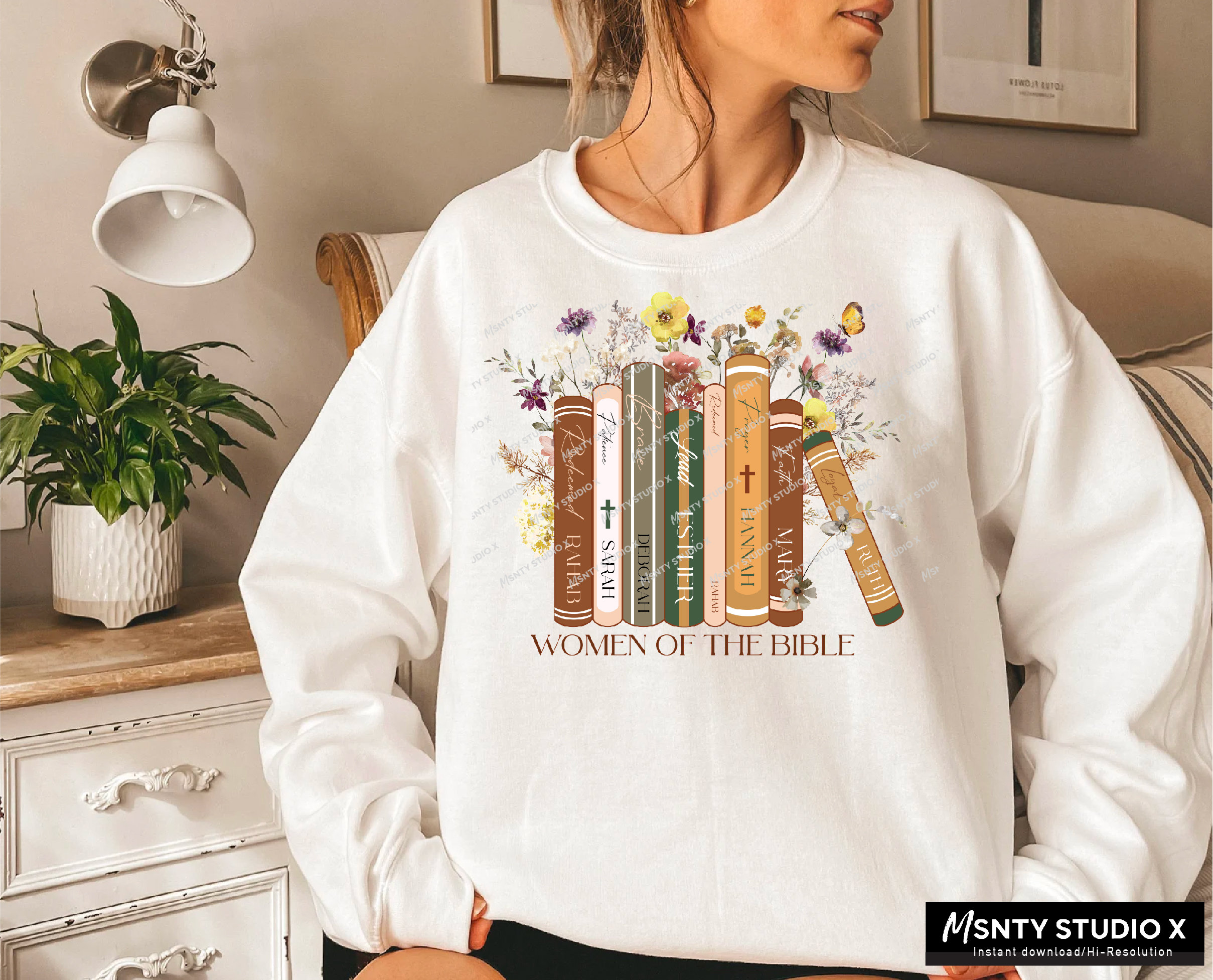Women of the Bible Sublimation Design: Floral Christian PNG (instant ...