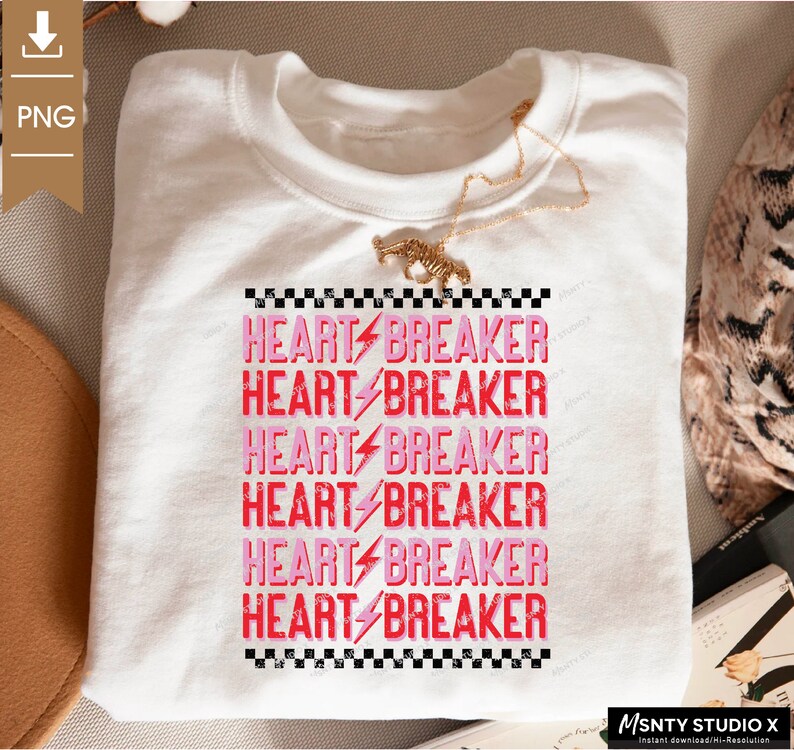 Heartbreaker PNG: Valentine's Day Sublimation (Digital Download) image 4