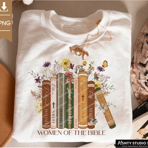 Women of the Bible Sublimation Design: Floral Christian PNG (instant ...