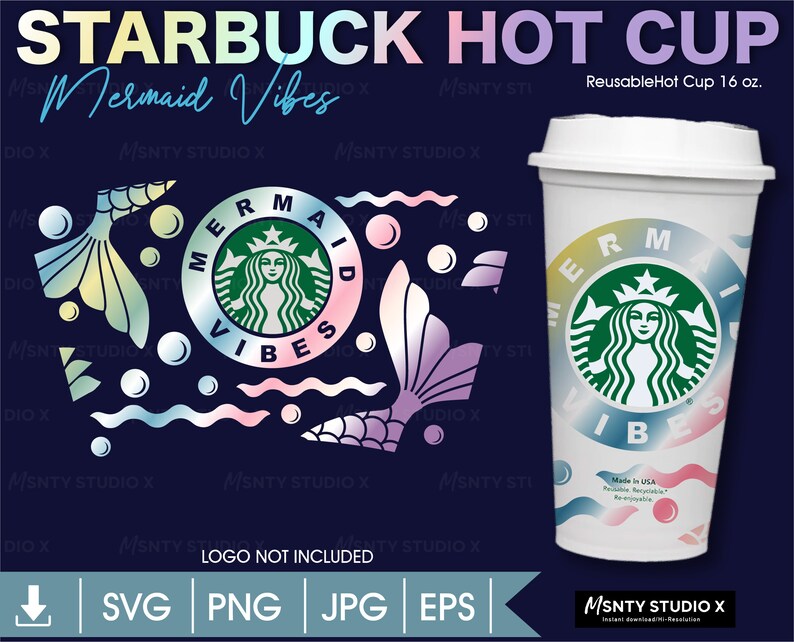 Free Free 327 Mermaid Starbucks Cup Svg SVG PNG EPS DXF File