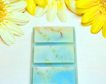 Lemon Blueberry Tart Wax Melts | 100% Natural Soy | Snap Bars | Strong Scented | Flowers Petals | Gifts | Wax Tarts | Home Fragrance | Vegan