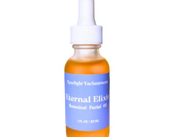 Elixir Eterno / Aceite Facial Orgánico / Cuidado Natural de la Piel / Sérum Facial / Vegano / Aceites Específicos de Lavanda y Rosa / Totalmente Natural / Nutritivo / Antienvejecimiento