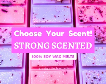 WAX MELTS | Strong Scented | Choose Your Scent | Snap bars | 100% Natural Soy Wax | Gifts | Wax Tarts | Home Fragrance | Vegan | Handmade