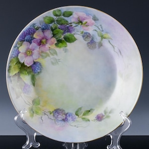 Very Pretty Vintage c1973 Rosenthal Made in Germany Porcelain Hand Painted Artist Signed Serving Dish Bowl | Fully Marked and Signed