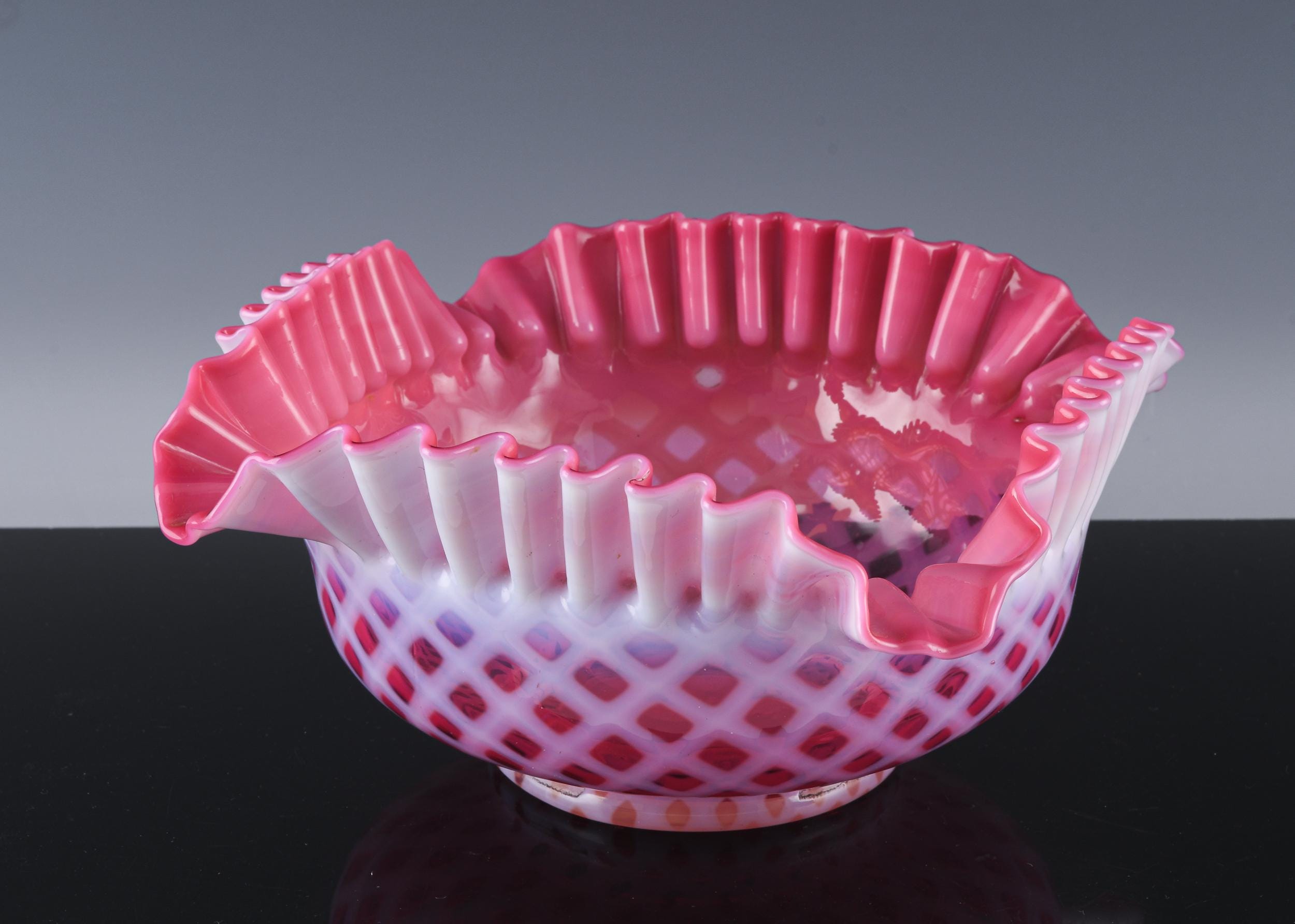 Fenton Pink Basket - Etsy