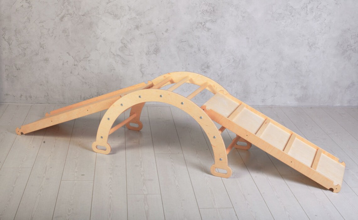 Climbing arch for kids wooden arch for toddler activity gym Etsy