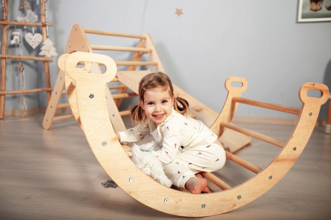 Climbing arch for kids wooden arch for toddler activity gym Etsy