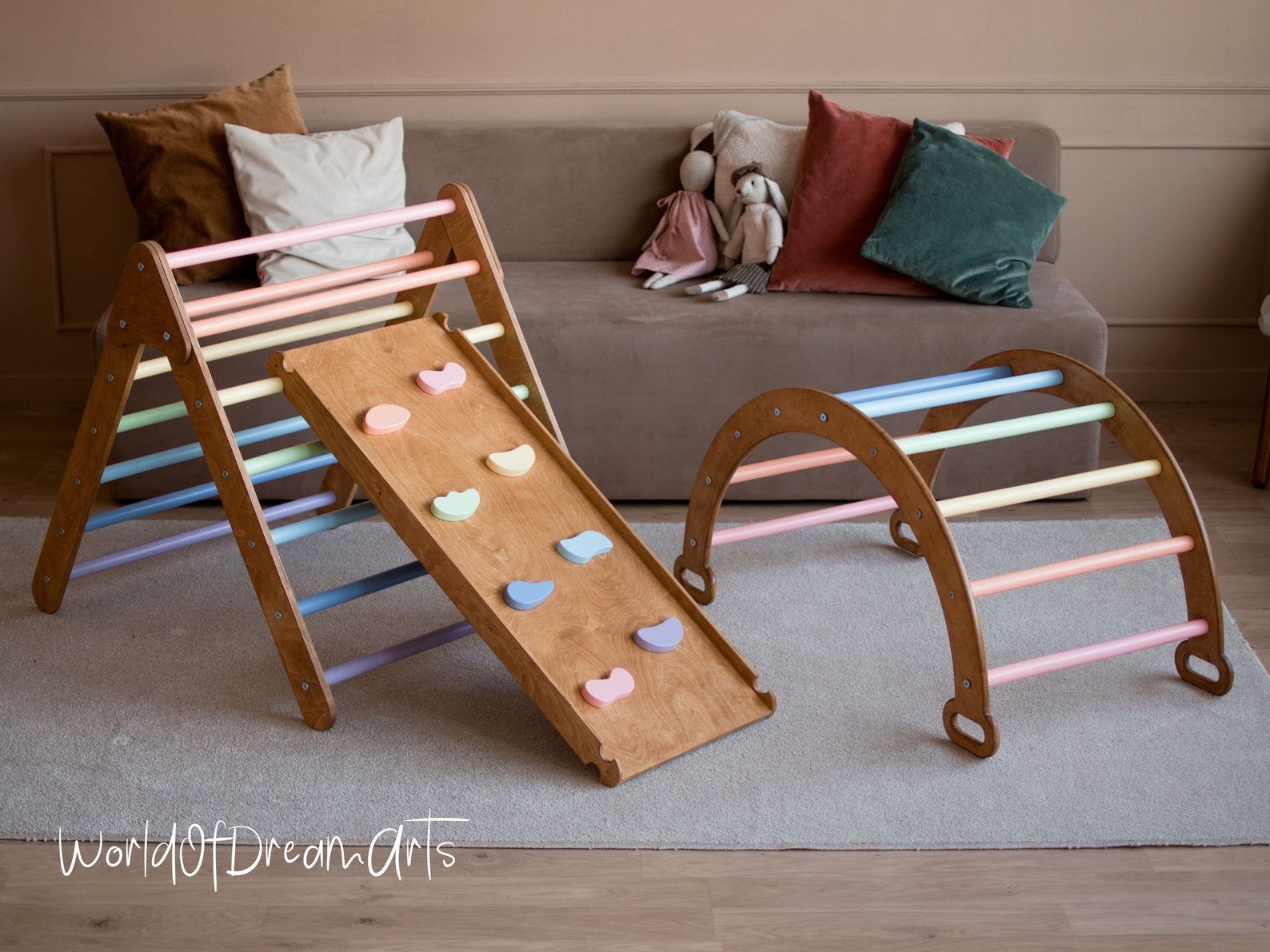 Montessori Triangle Baby Climbing Gym for Toddlers Step Etsy