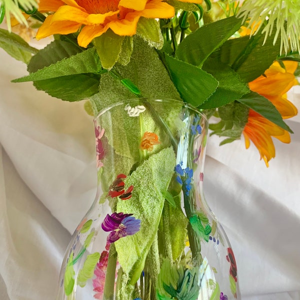 Hand Painted Vase Etsy