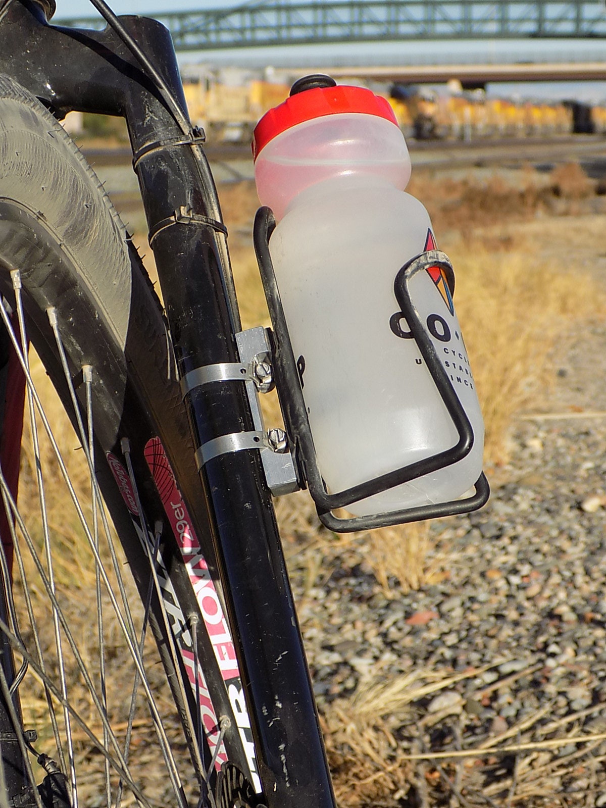 Water bottle cage sale on front fork