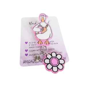 Silly goose on the loose, goose badge reel, goose badge, funny badge reel,  silly goose badge holder, badge reel for nurse, ma badge holder