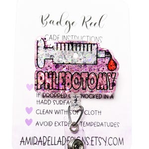 Phlebotomist Badge Reel: Retractable ID Holder, Medical Gift