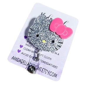 HK Badge Reel – Cute & Functional ID Holder, Cat badge reel, ID holder