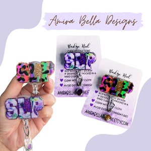 Speech Pathologist Badge Reel Holder, SLP Badge Retractable Badge, Speech Therapist Gift , SLP Gift, Speech Language Pathologist, SLP id