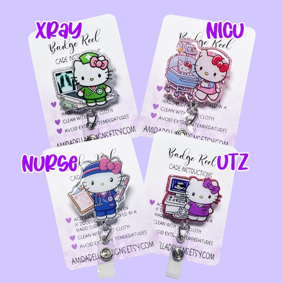 猫キャラクター リール付きピンバッジ かわいいラッキーな猫まねっネコ