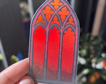 Gothic Window Holographic Sticker