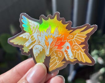 Cerberus Cherub Holographic Sticker