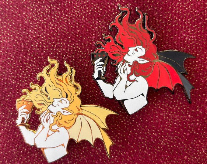 Sparkle Seraphim Enamel Pin Etsy