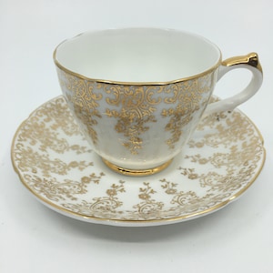 Royal Grafton Gold Filigree on White