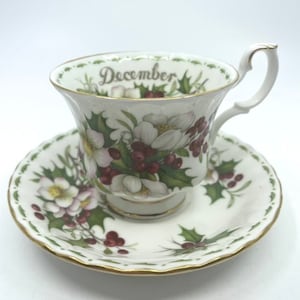 Royal Albert Flower of the Month Series December Teacup and Saucer