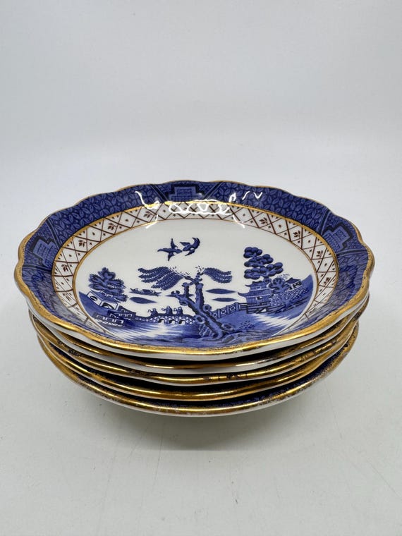 ブース ロイヤルドルトン リアルオールドウィローベリーボウル 5個