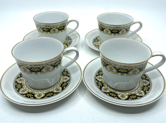 Nitto Ware by Noritake Japan Felicity Set of Four Teacups and