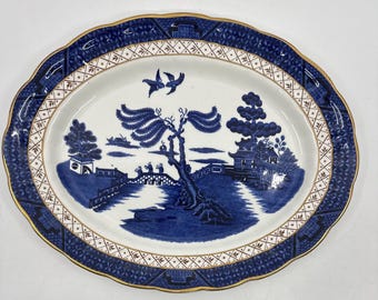 2 Booths Royal Doulton Real Old Willow Dinner Plates. the Majestic
