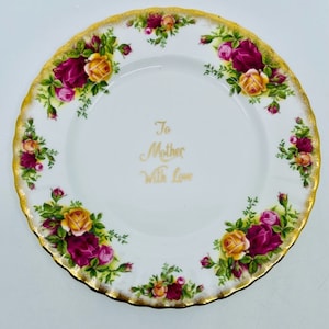 Royal Albert Old Country To Mother with Love plate