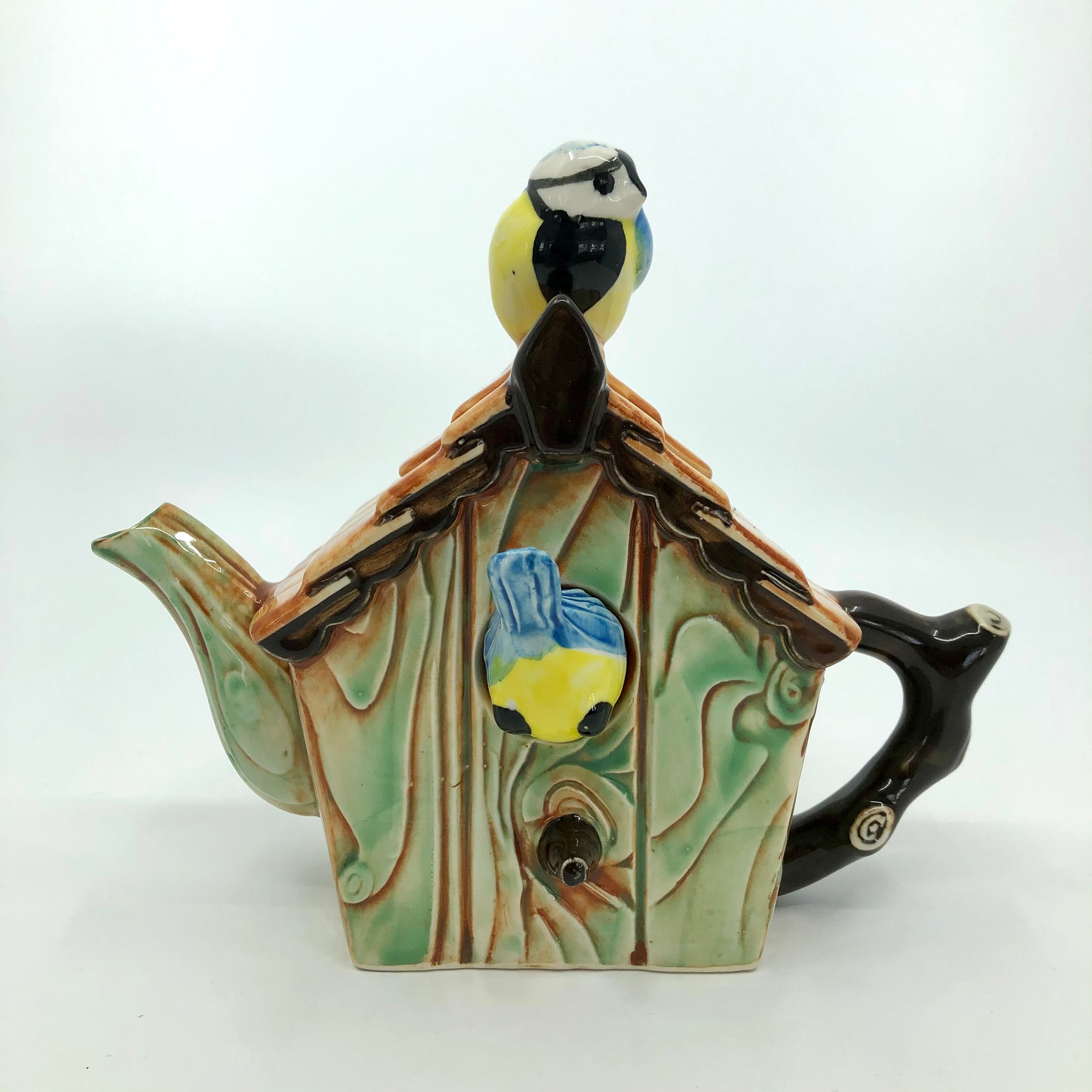 The Teapottery England Birdhouse Teapot Signed Etsy Canada