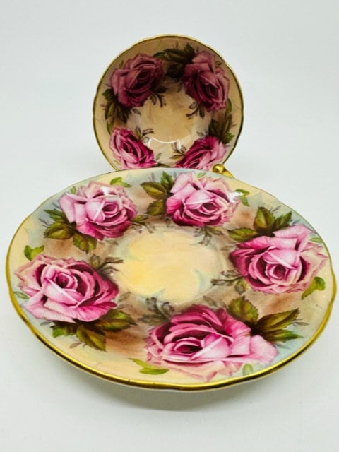 SUPER RARE Aynsley 13 Cabbage Rose Teacup and Saucer - Etsy