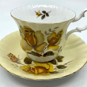 Royal Albert Yellow with Yellow Rose Unnamed Teacup and Saucer