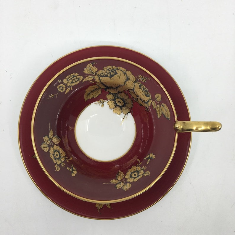 Aynsley Ruby shops Red and Gold Teacup
