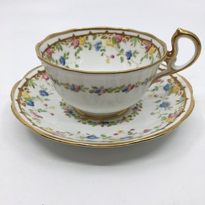 Royal Albert Crown China "Gaiety" Tea Cup and Saucer Set