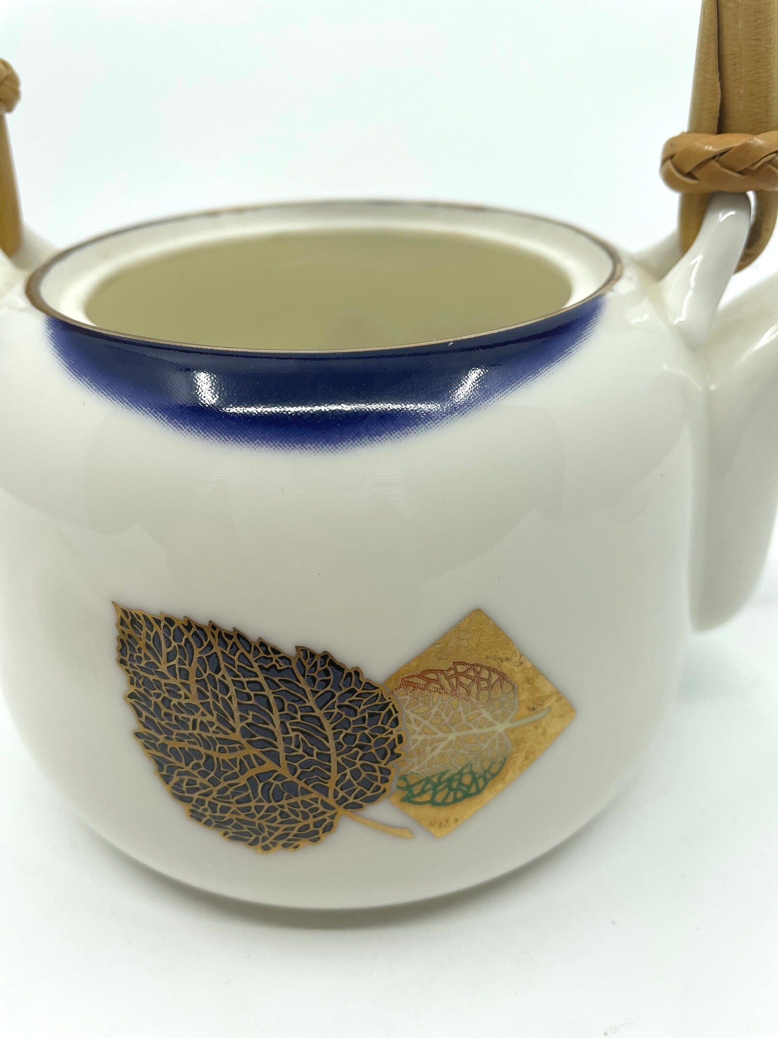 Kansai Japan Fine China Bamboo Handle Teapot Etsy