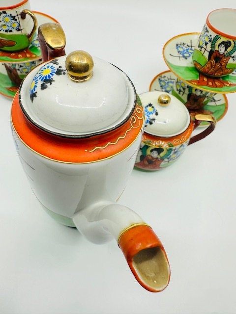 Genuine Samurai China Hand Painted Made in Japan Tea Set - Etsy
