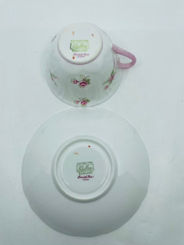 Shelley Bridal Rose - Oleander Shape Teacup and Saucer - Etsy