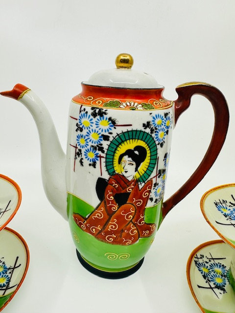  SAMURAI ティーポット Genuine Samurai China Hand Painted Made in Japan Tea Set - Etsy