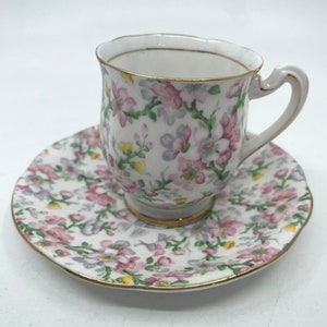 Royal Standard May Medley Demitasse Teacup and Saucer