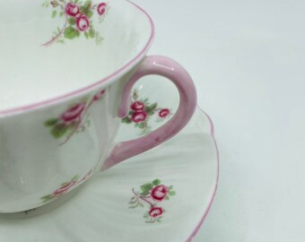 Shelley Bridal Rose - Oleander Shape Teacup and Saucer - Etsy