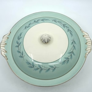 Prato coberto vintage turquesa Johnson Bros