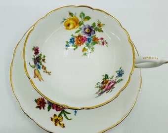 Coalport Floral theekopje en schotel