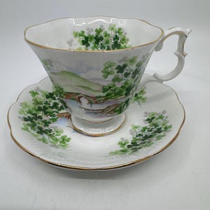 Royal Albert Ancestral Series “Emerald Isle ” Teacup and Saucer