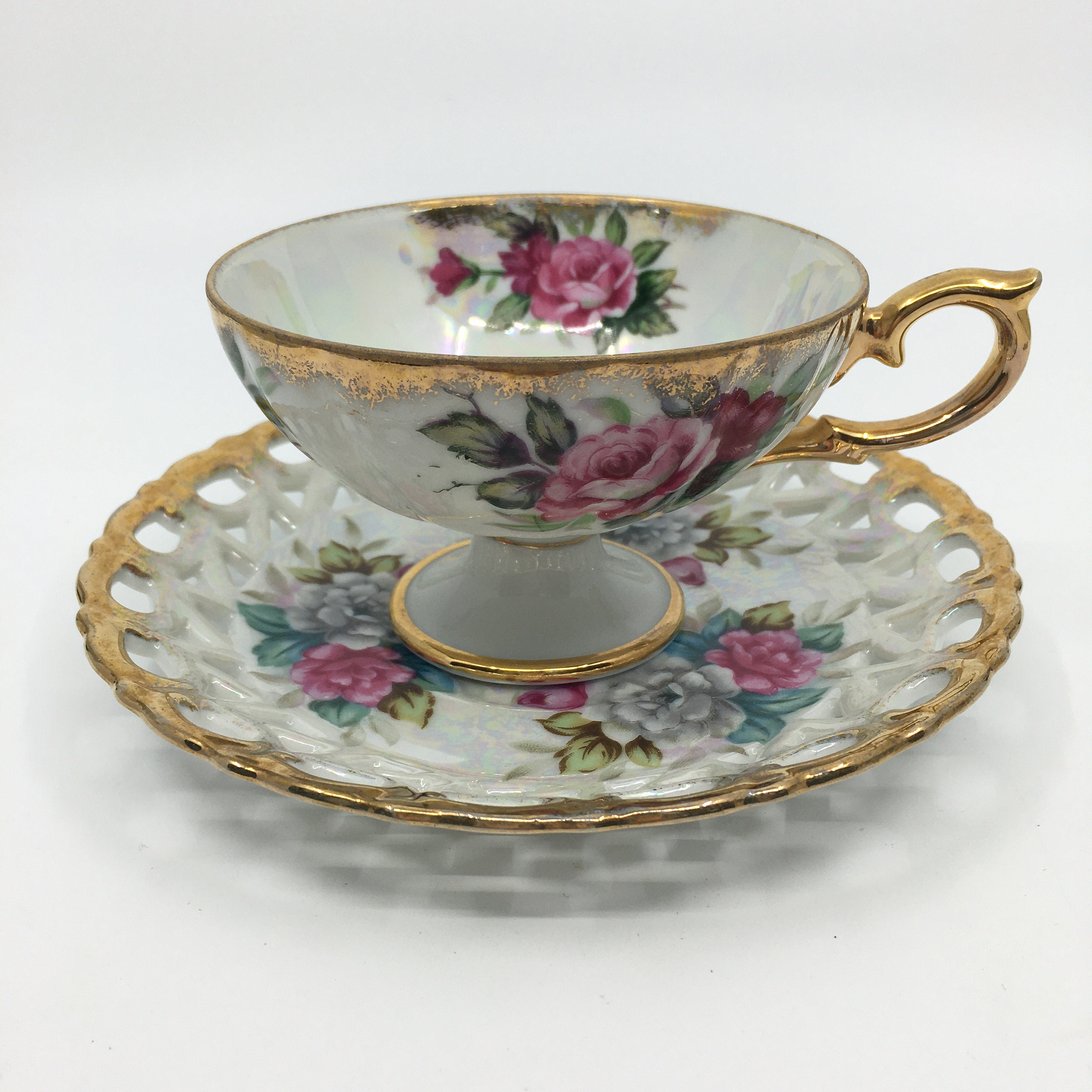 Shafford hand painted Japan Teacup Etsy