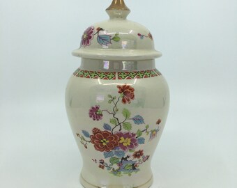 Vintage Sadler Urn with Floral Print