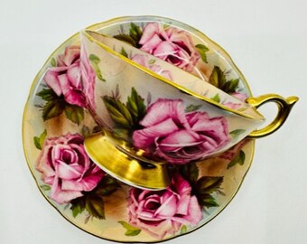 SUPER RARE Aynsley 13 Cabbage Rose Teacup and Saucer - Etsy