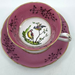 Grosvenor Jackson and Gosling Ye Olde English Pink Teacup and Saucer