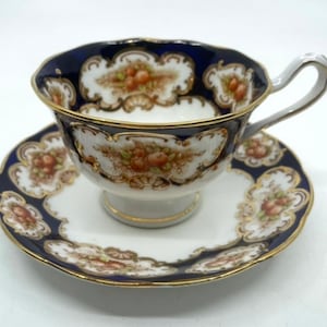 Royal Albert Crown China Heirloom  Teacup and Saucer